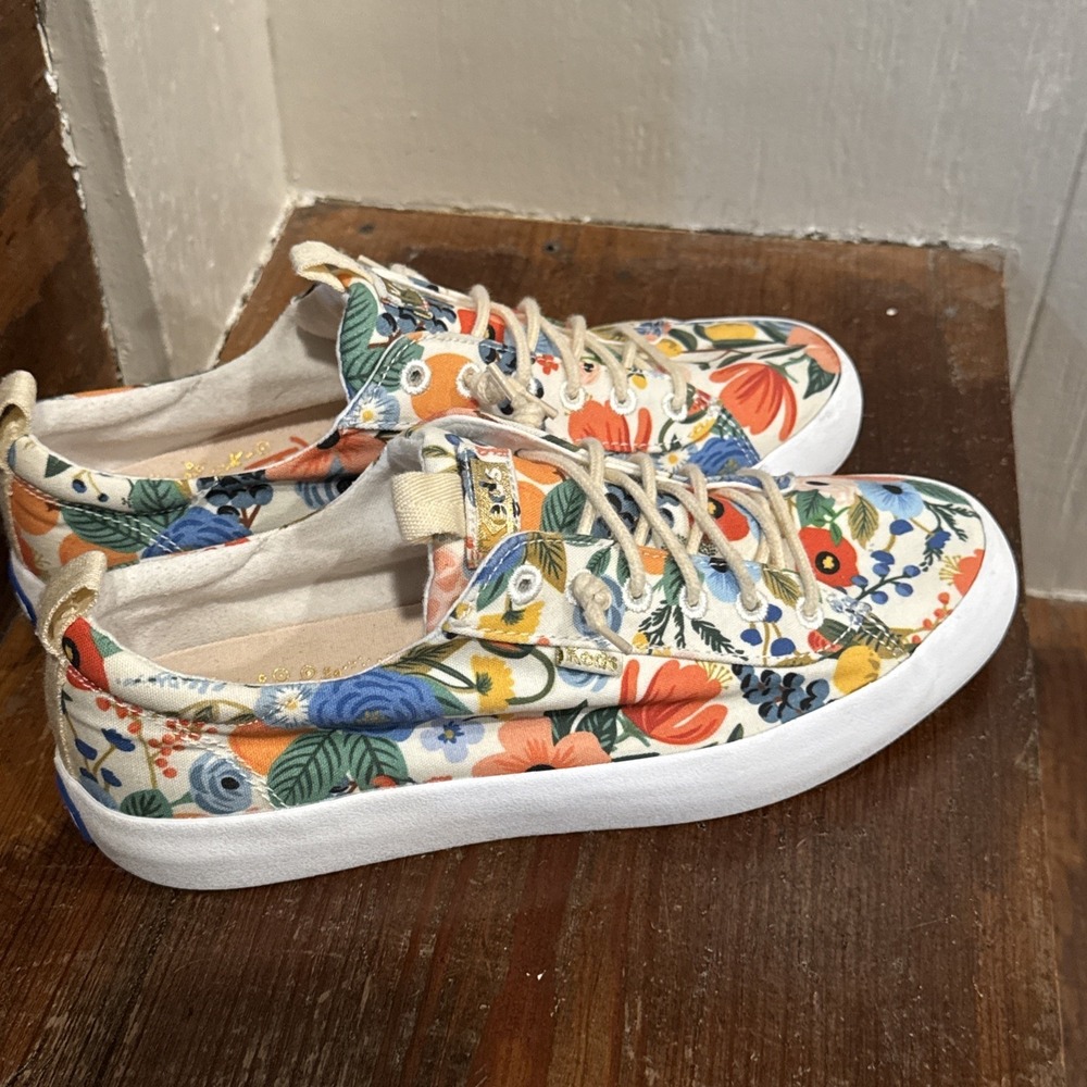 Keds x Rifle Paper Kickback Citrus Garden Party 596 Sz 7